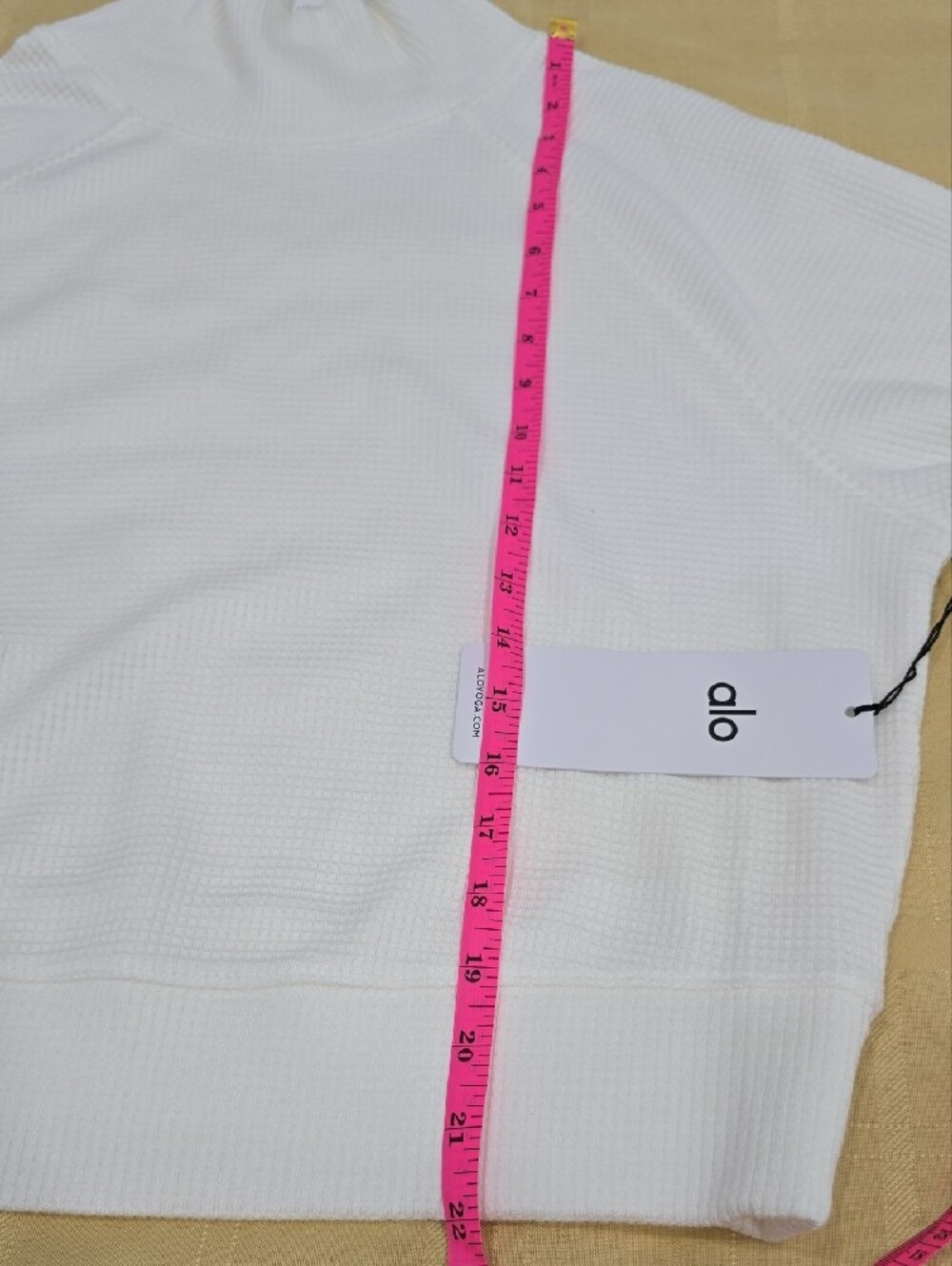 ALO Waffle Weekend Escape Mock Neck Long Sleeve - Picture 11 of 12